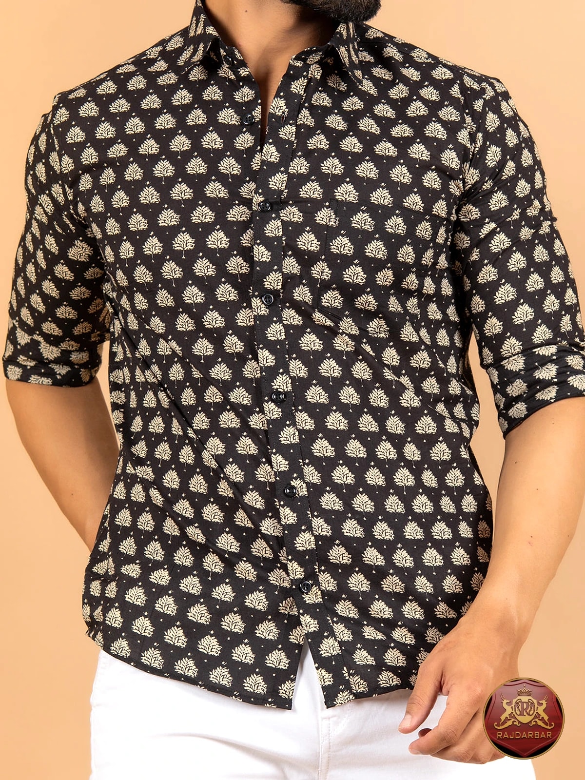 Black Buti Half-sleeve Shirt