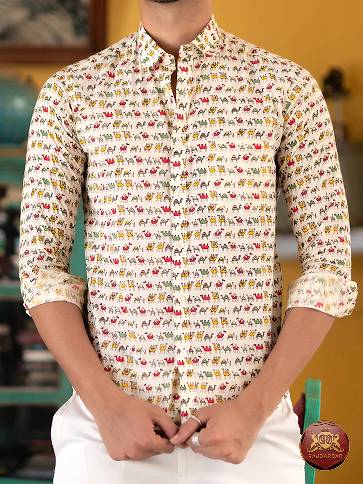Cream Camel Print Shirt