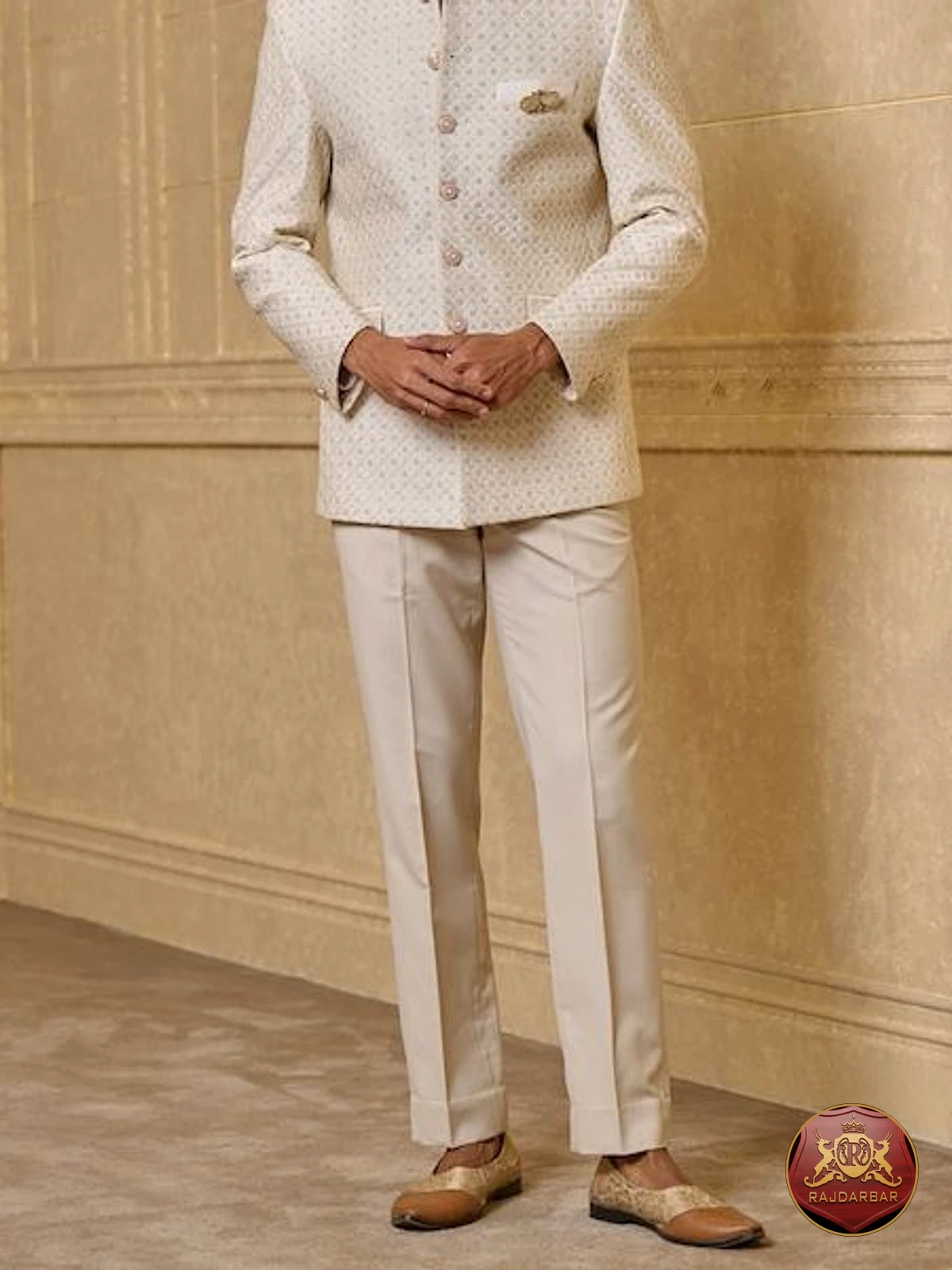 Ivory Zardozi Sherwani view 2