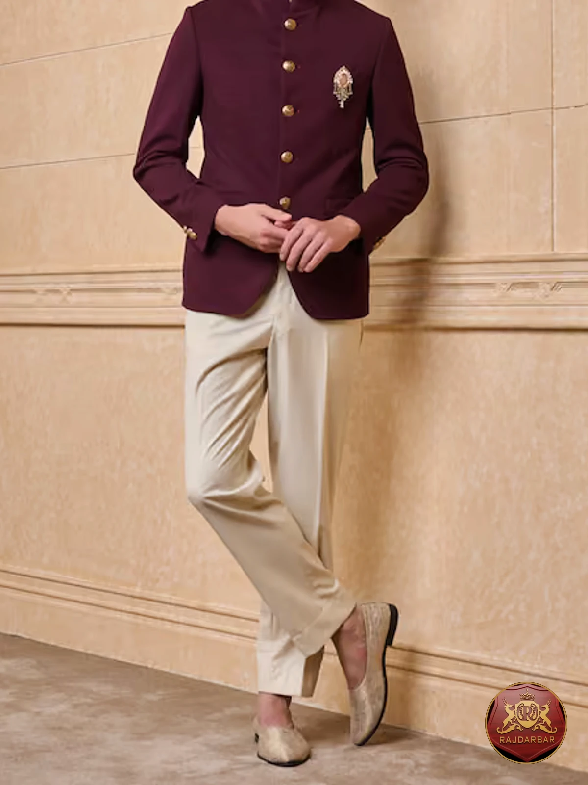 Maroon Velvet Sherwani