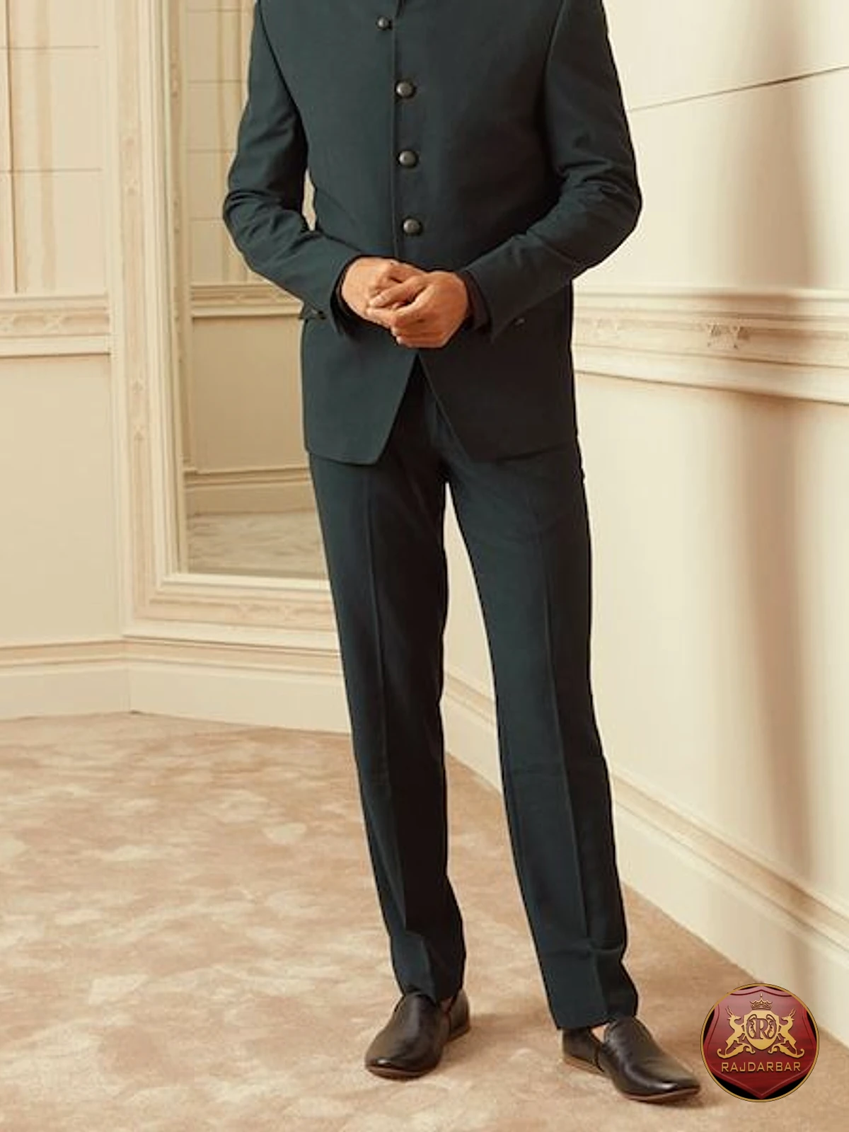 Navy Jodhpuri Suit view 2