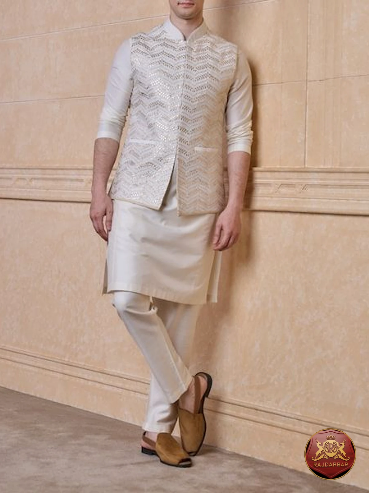 Rust Nehru Jacket view 2